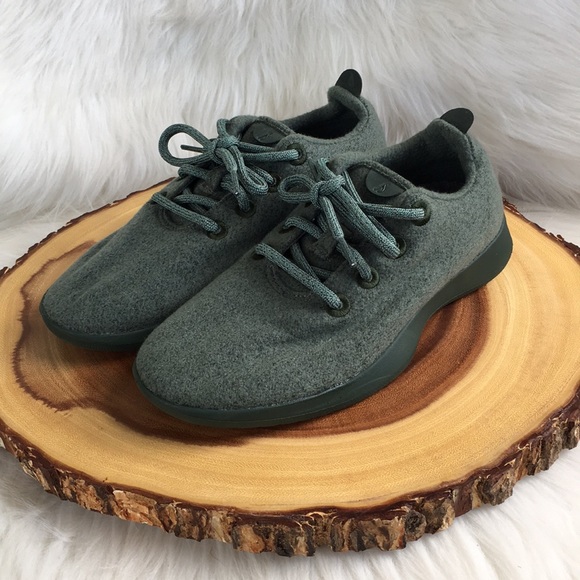 allbirds Shoes - Allbirds olive green wool running sneakers